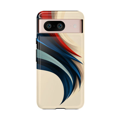 Crimson Flow – Abstract Motion Phone Case for iPhone, Samsung & Pixel