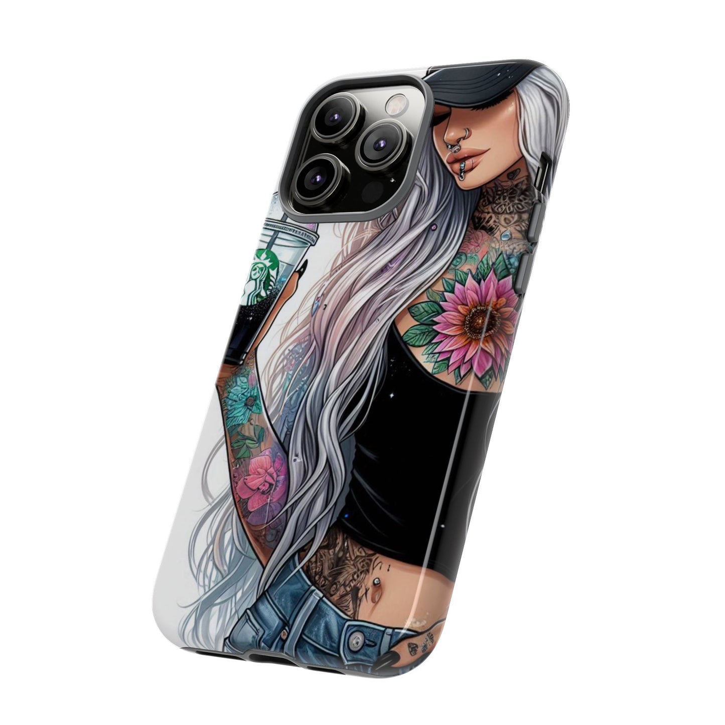 Tattooed Coffee Queen – Edgy Urban Aesthetic Mobile Cover
