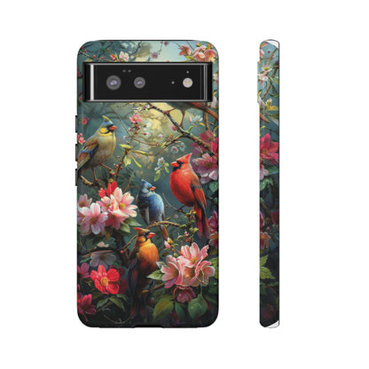 Floral Birds Phone Case – Cute & Protective Cover for iPhone, Samsung & Google Pixel