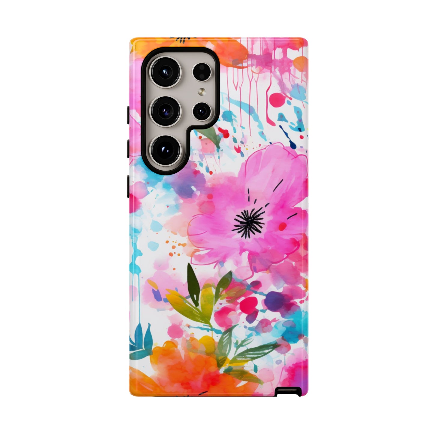 Vibrant Watercolor Floral Phone Case – Artistic & Colorful Design