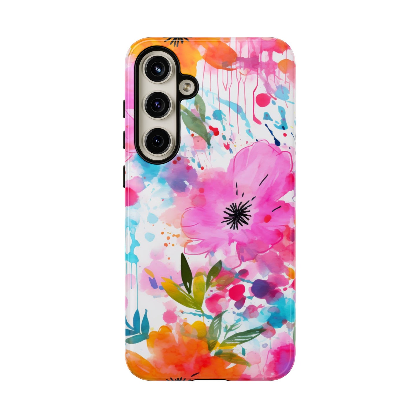 Vibrant Watercolor Floral Phone Case – Artistic & Colorful Design