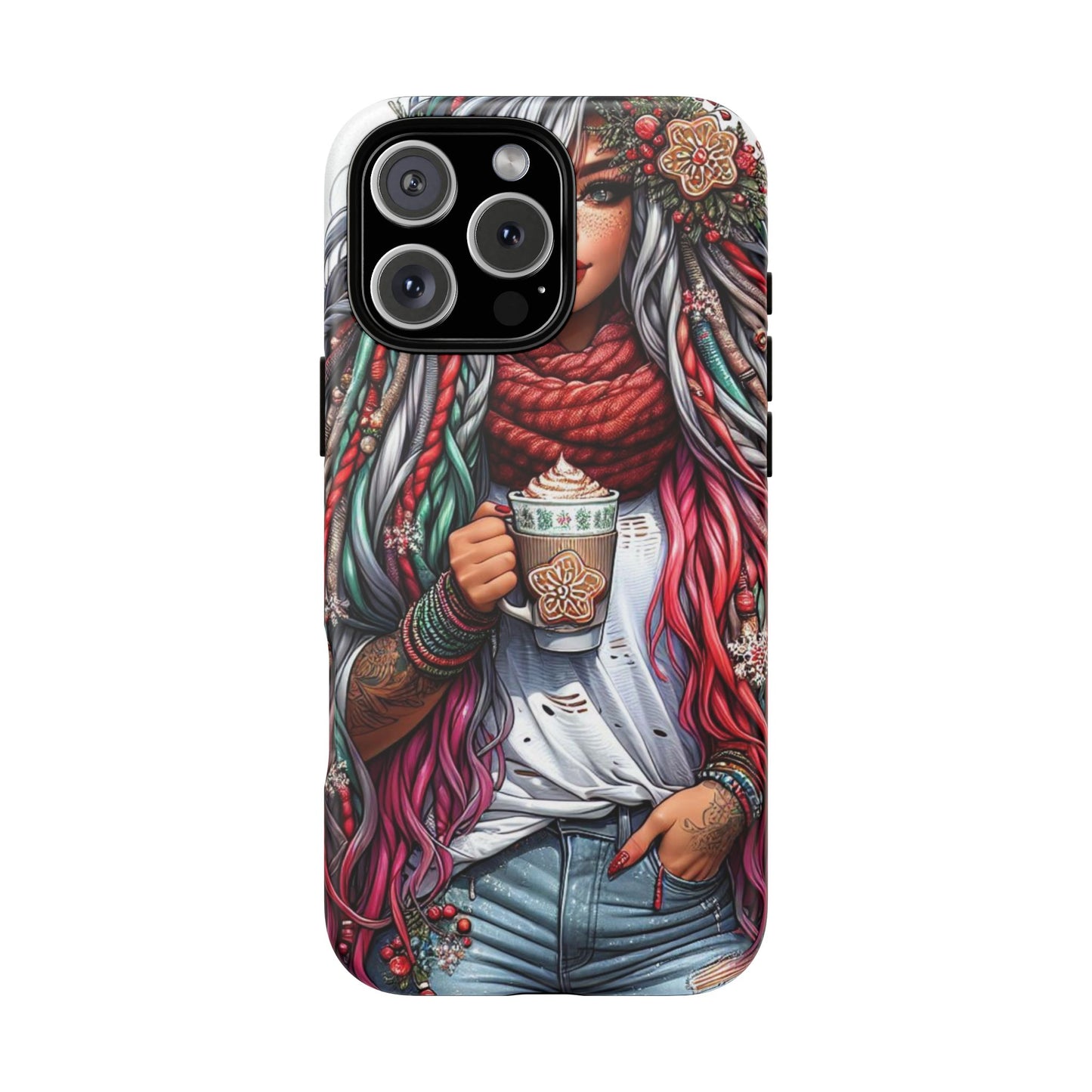 Boho Winter Queen – Cozy Dreads & Holiday Vibes Mobile Cover
