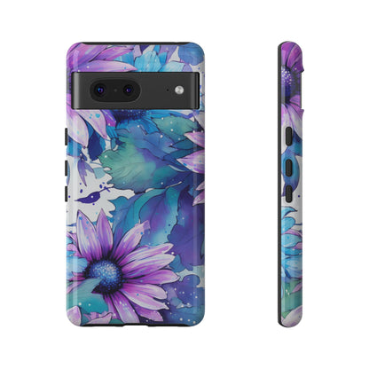 Dreamy Blue & Purple Floral Watercolor Mobile Case