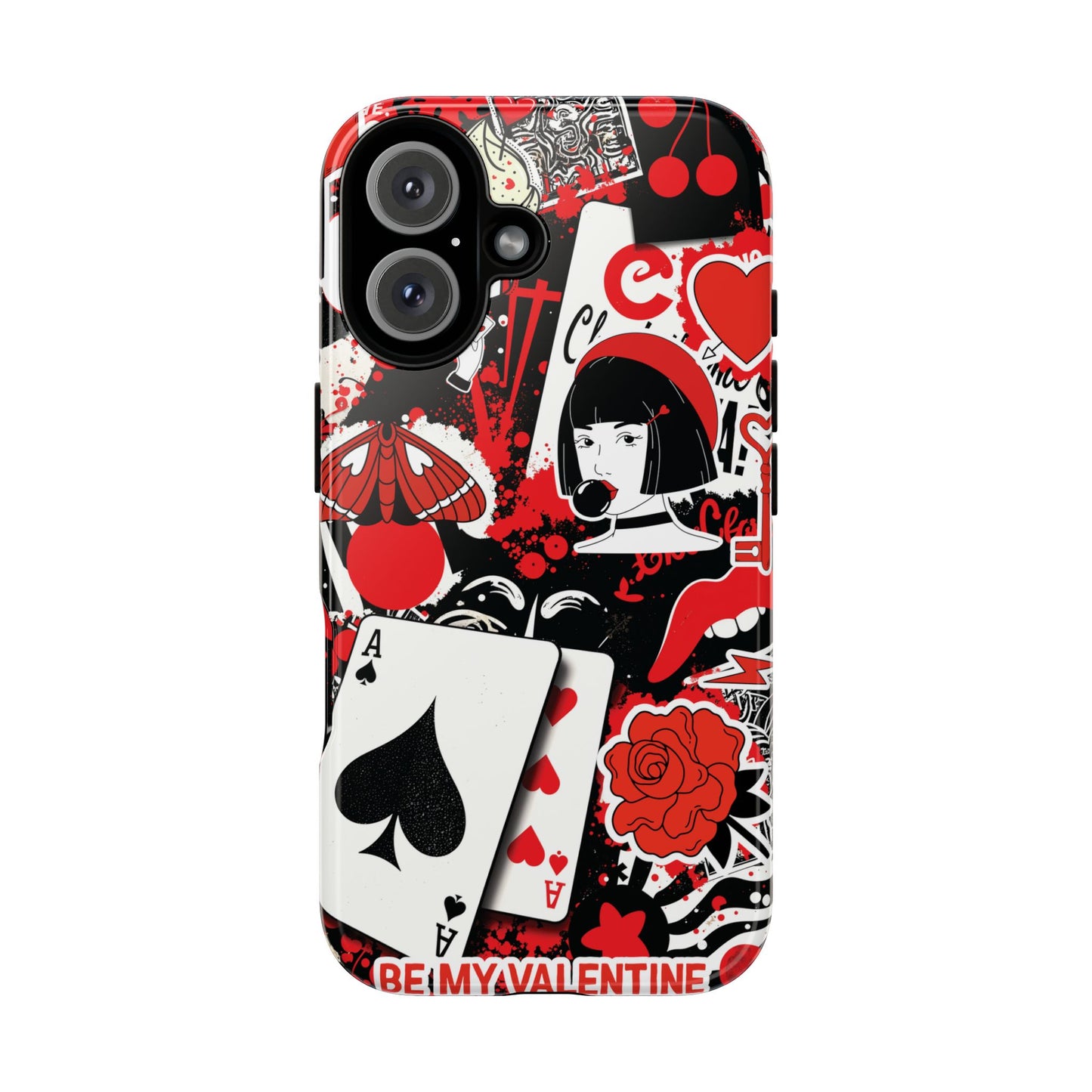 Bold Red & Black Ace Card Phone Case