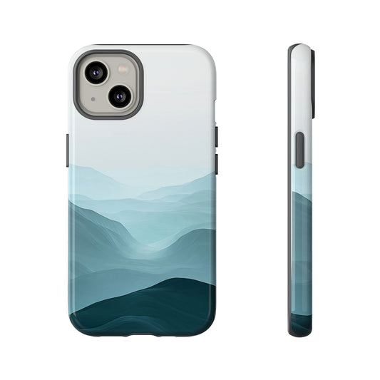 Tranquil Terrain – Misty Abstract Landscape Case for iPhone, Samsung & Pixel