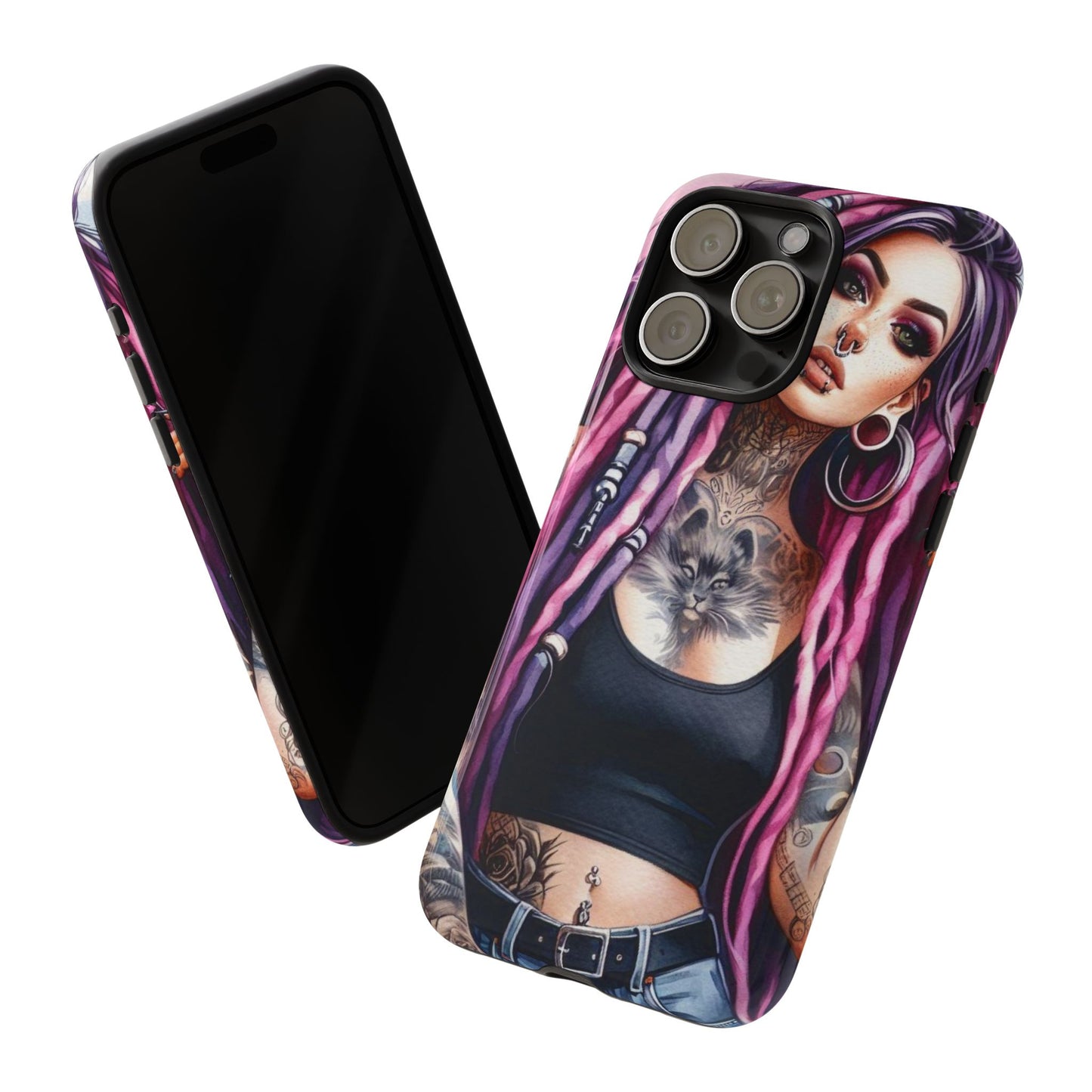 Tattooed Rebel – Gothic Cat Spirit Mobile Cover