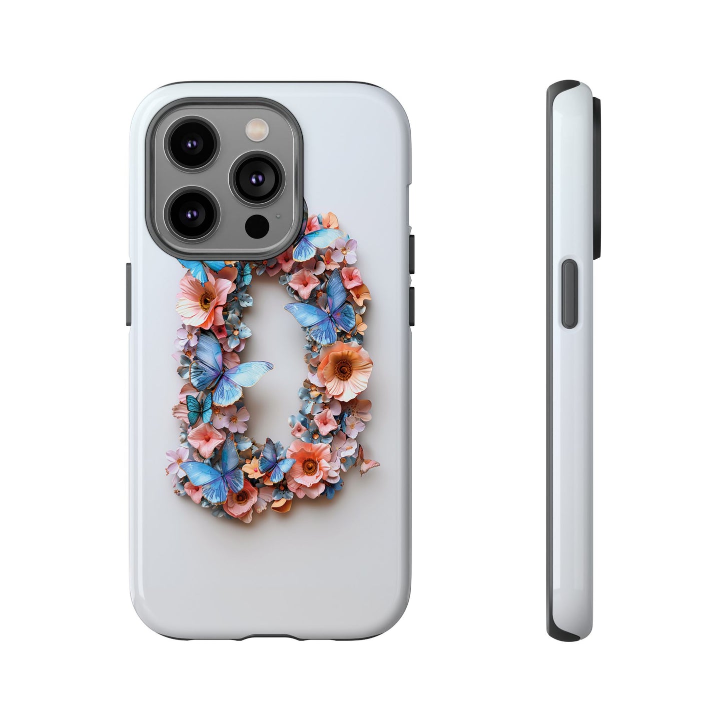 Floral Letter D Phone Case – Personalized Aesthetic Cover for iPhone, Samsung & Google Pixel