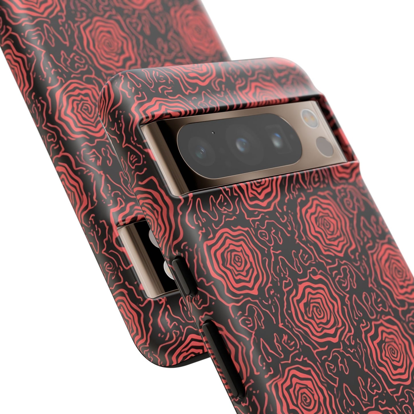 Red roses abstract geometric seamless pattern design