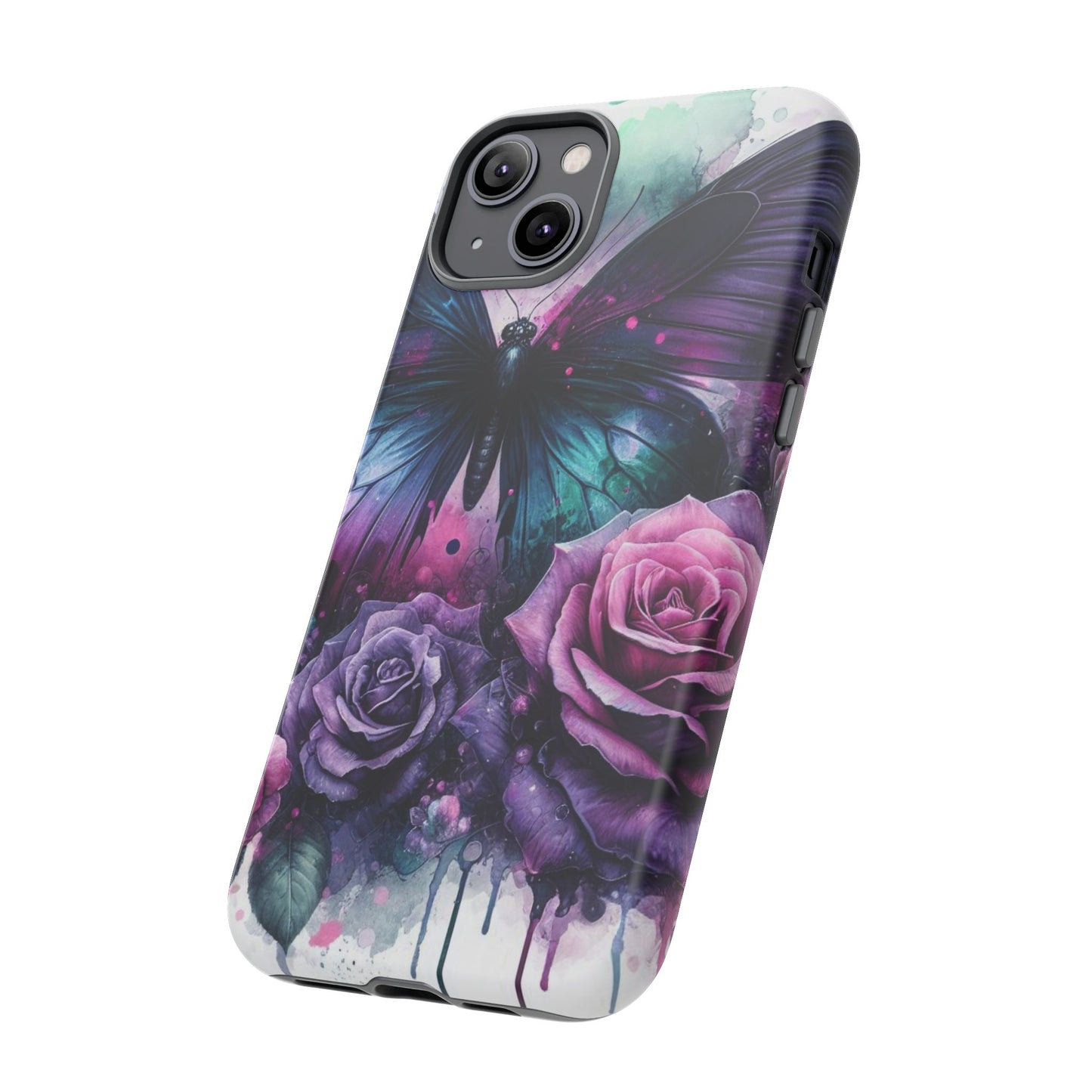 Mystic Bloom – Vibrant Butterfly & Rose Art Mobile Cover