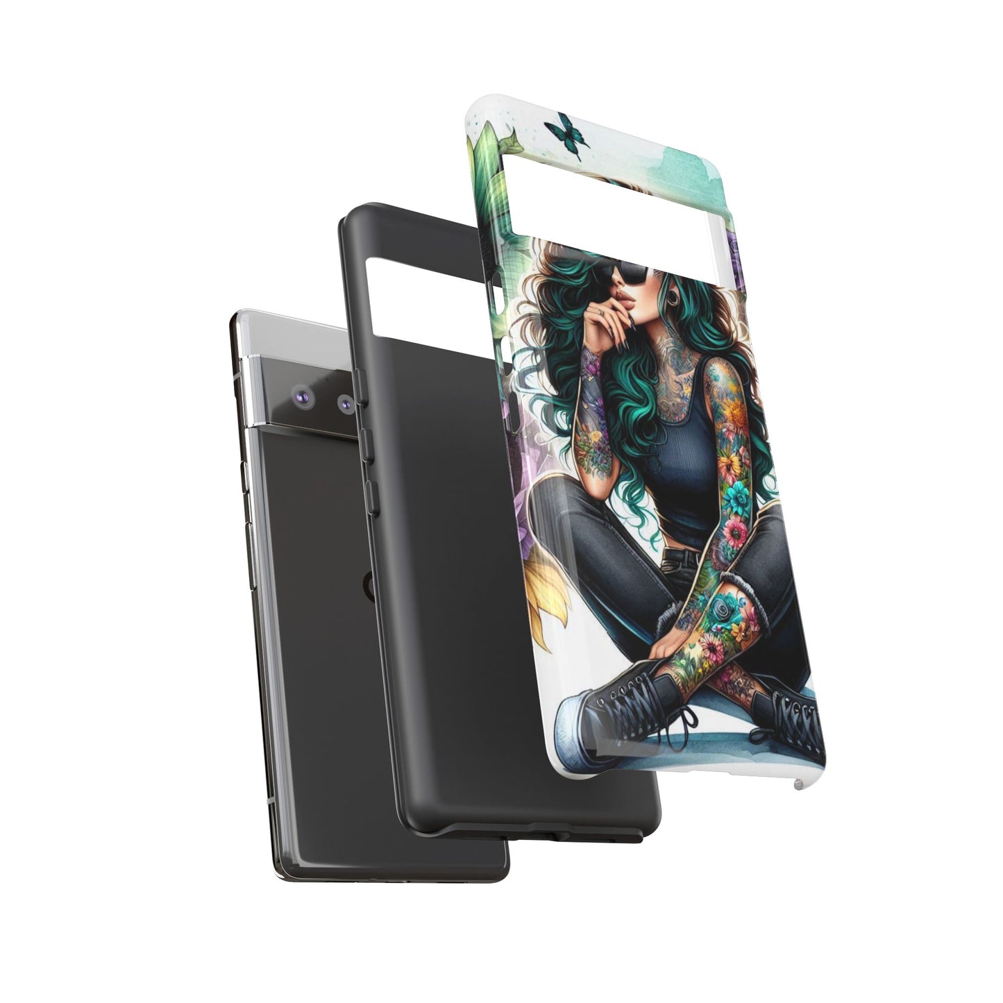 Urban Wildflower – Edgy Tattooed Beauty Mobile Cover