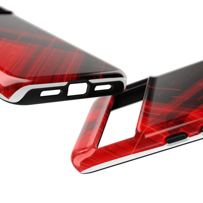 Abstract Red and Black Geometric Pattern