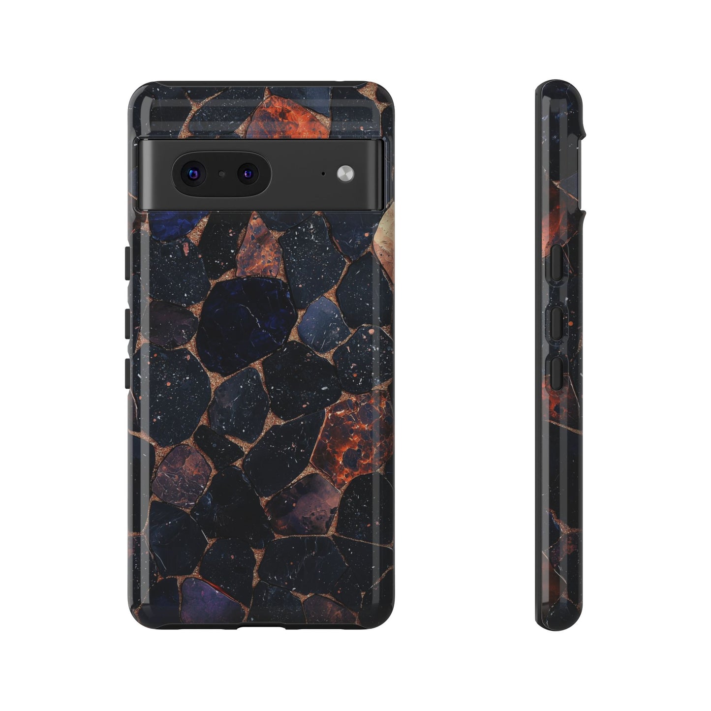 Dark Midnight Terrazzo Phone Case for iPhone, Google Pixel, Samsung