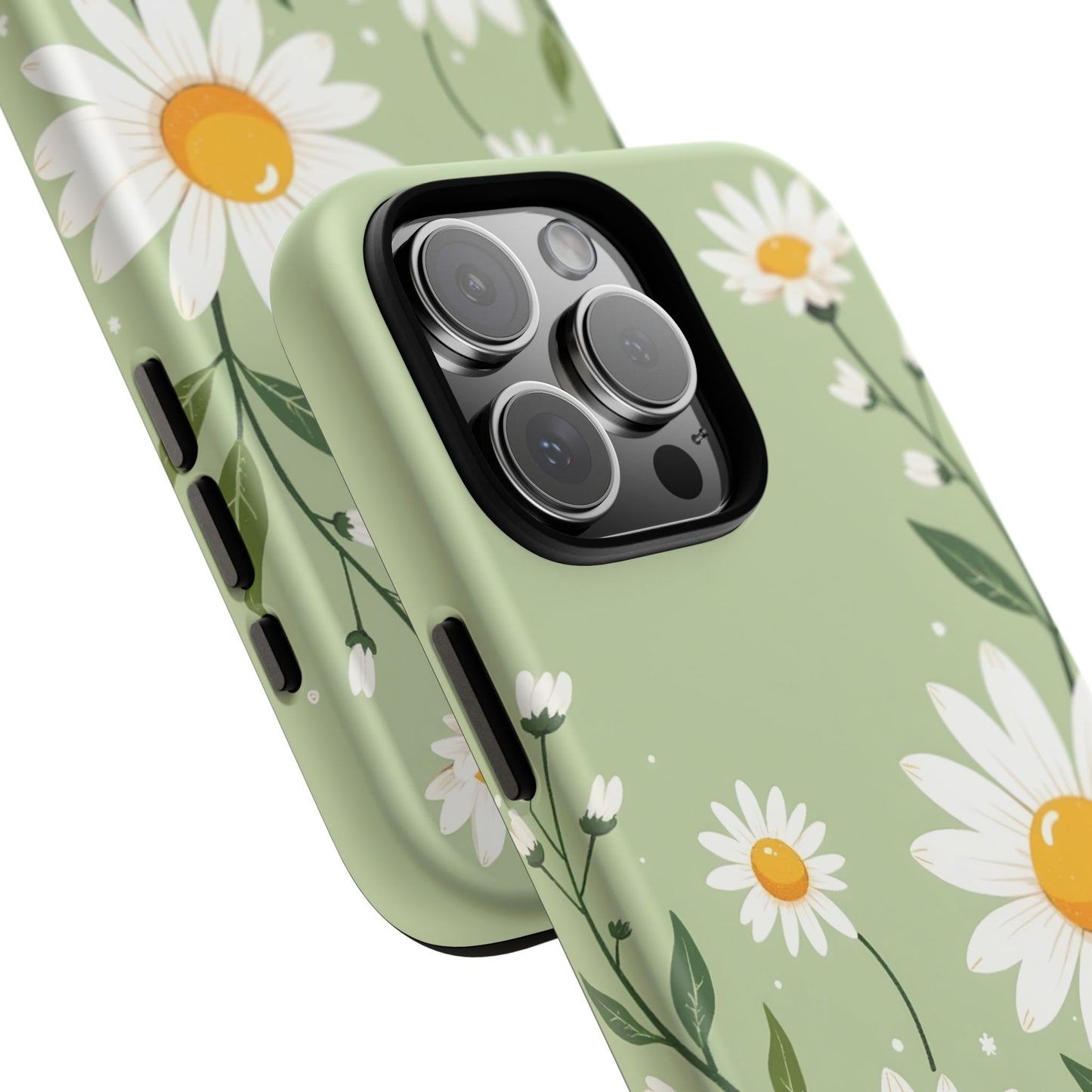 Green Floral Case, Daisy Pattern Design, Iphone Case Design, Perfect Gift For Her
