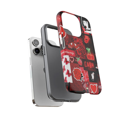 Red Pop Art Neon Vibes Phone Case
