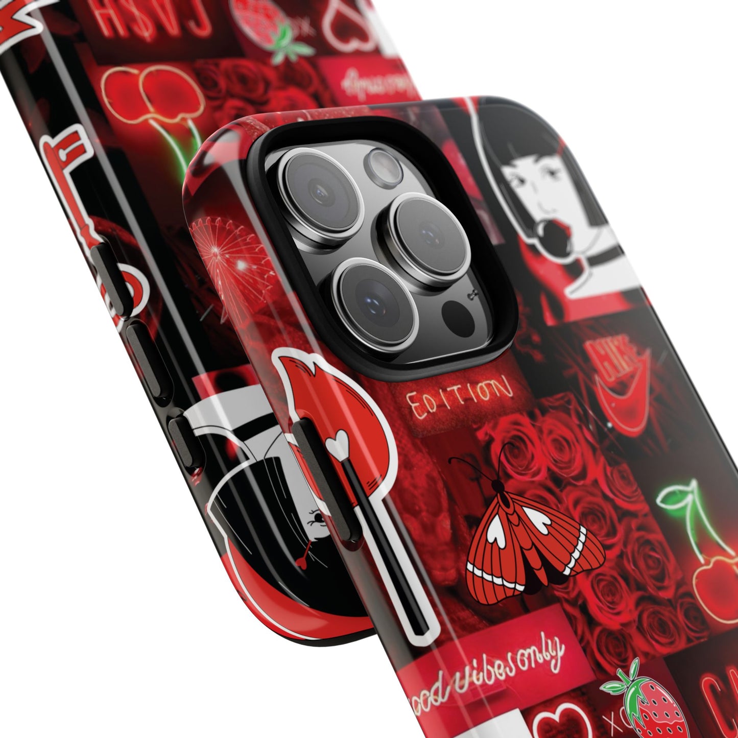 Red Pop Art Neon Vibes Phone Case