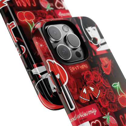 Red Pop Art Neon Vibes Phone Case