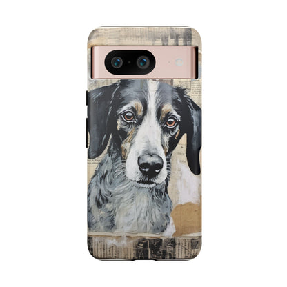 Rustic Dog Portrait – Vintage Collage Style