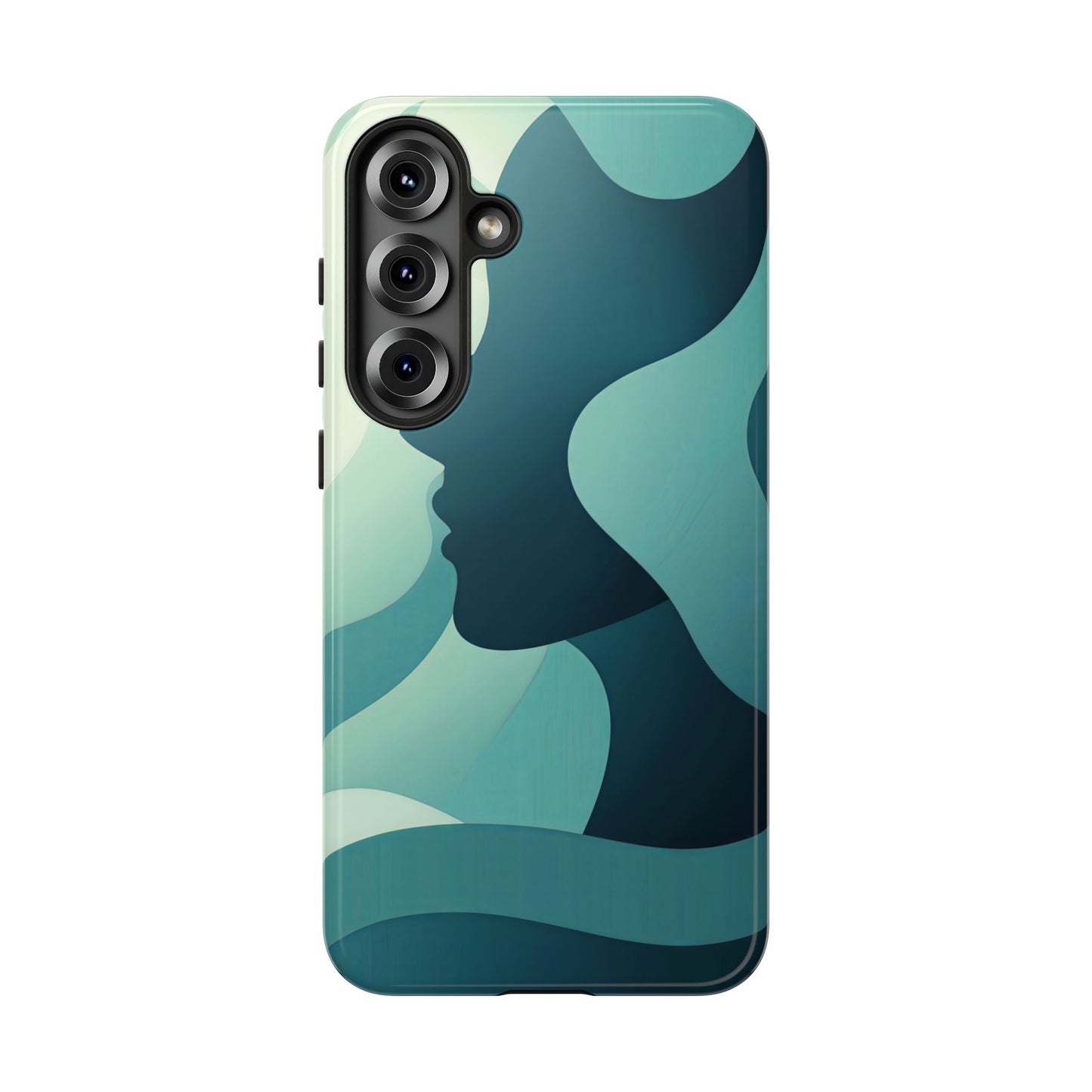Whispers in Waves – Abstract Silhouette Phone Case for iPhone, Google Pixel, Samsung