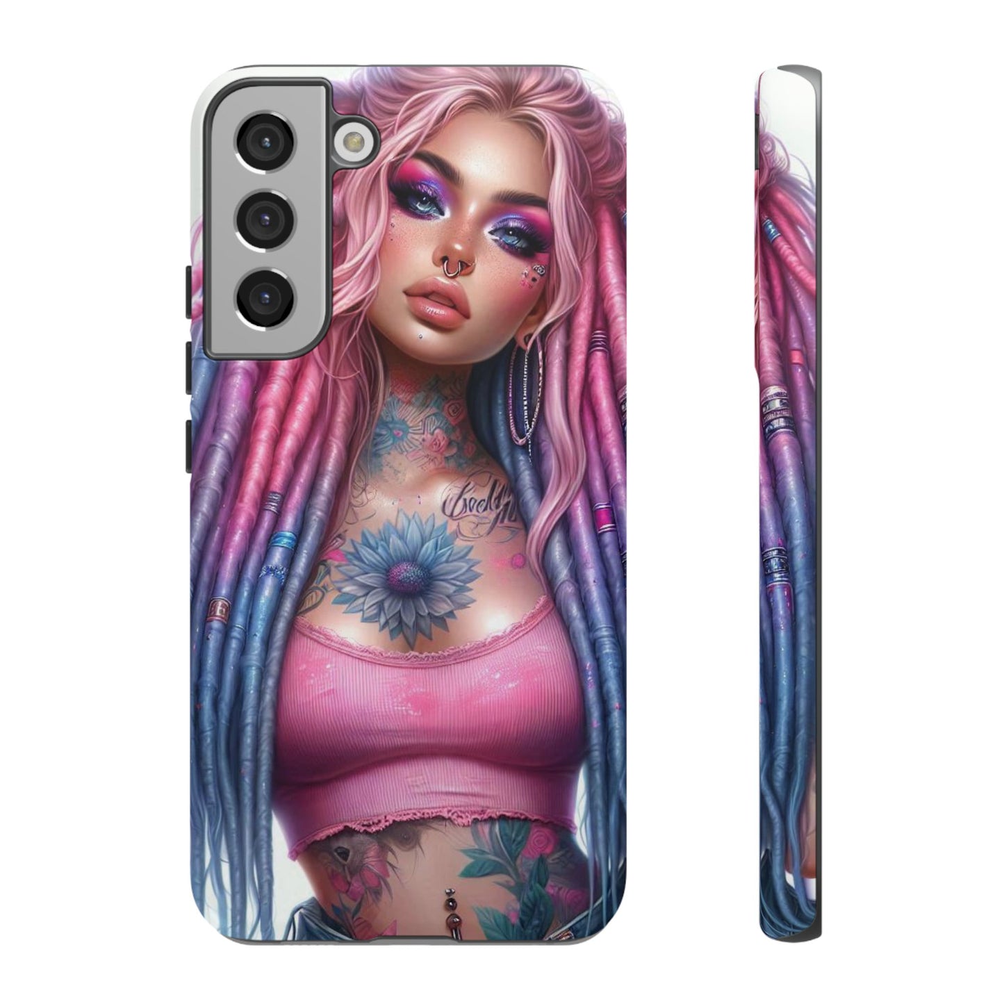 Boho Dream – Vibrant Dreadlocks & Floral Ink Mobile Cover