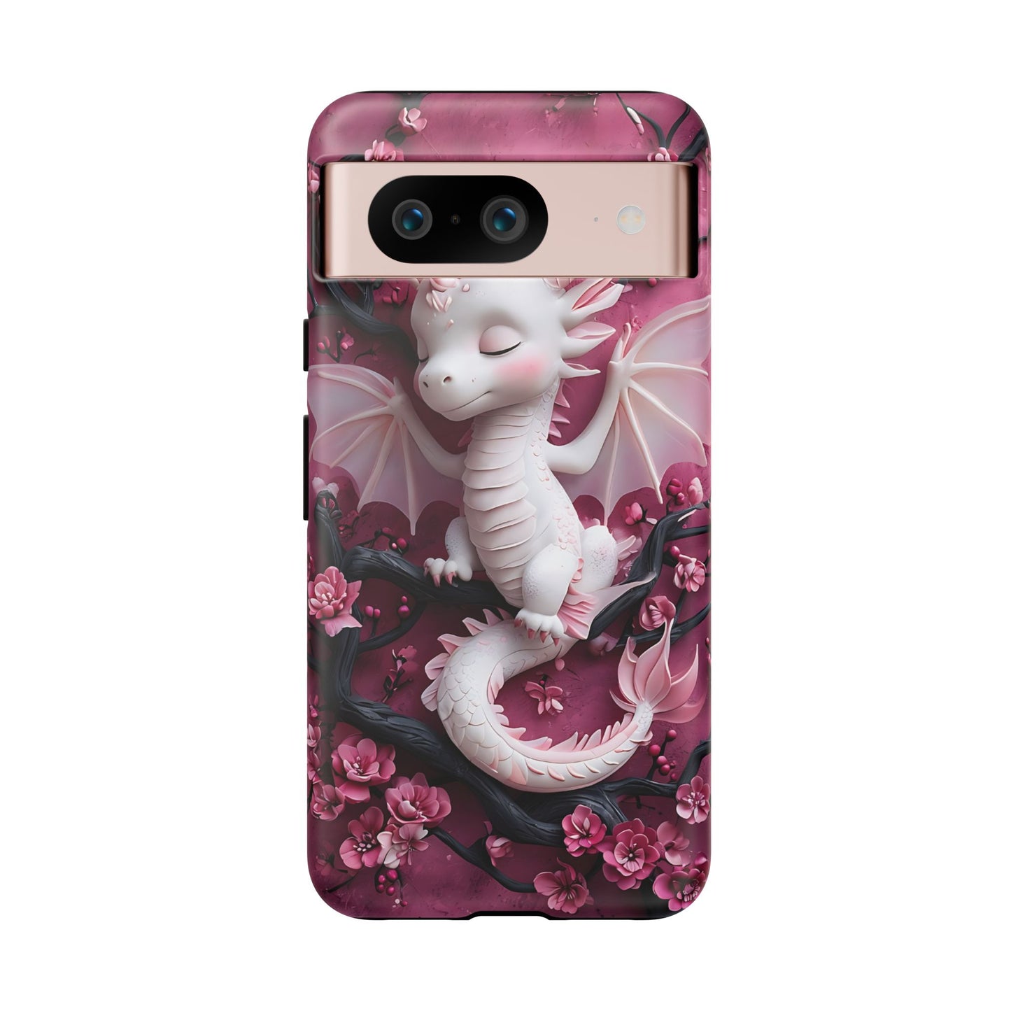 Whimsical 3D Relief Artwork Of A Cute Dragon phone case design