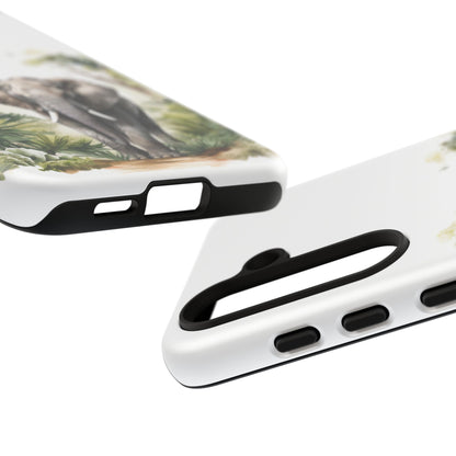 Serene Jungle Elephant Mobile Cover – Watercolor Wildlife Design