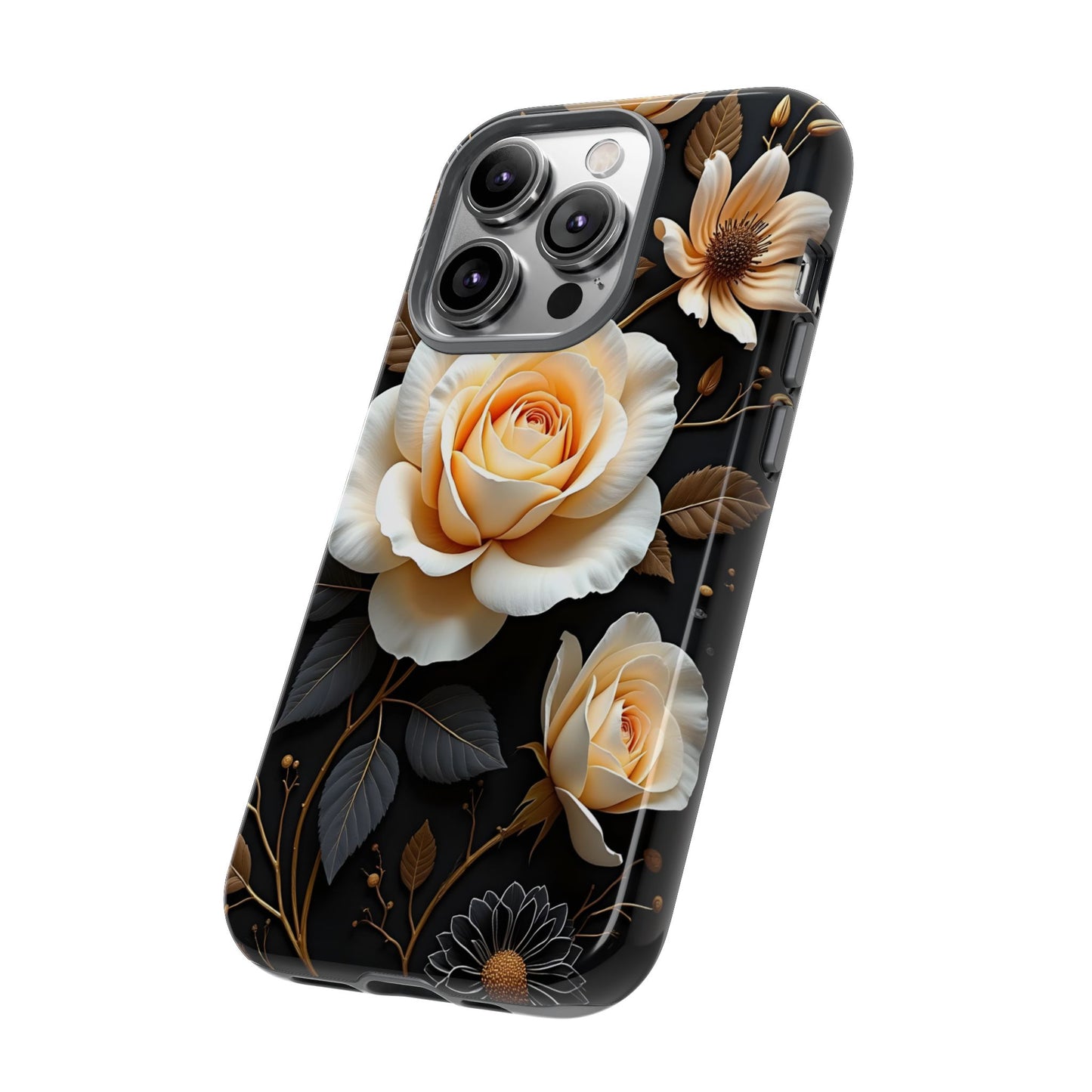 Elegant 3D Floral Design, Botanical Phone Case design for Iphone.