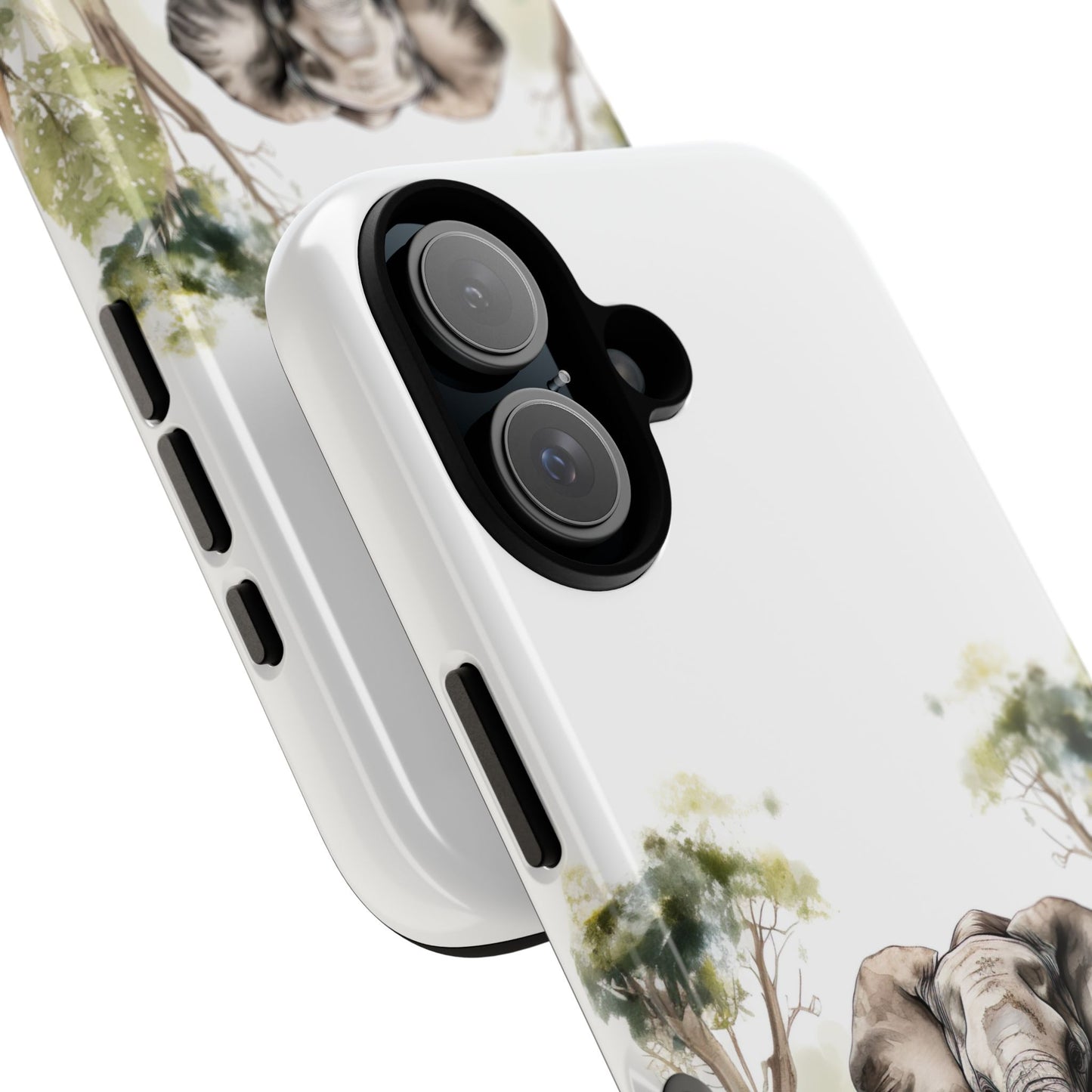 Serene Jungle Elephant Mobile Cover – Watercolor Wildlife Design