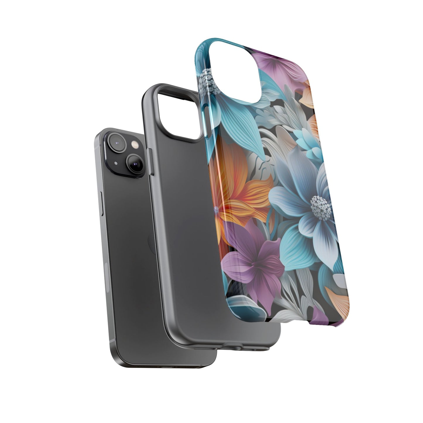 Elegant 3D Floral Bloom Mobile Case – Vivid & Artistic