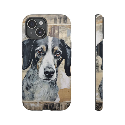 Rustic Dog Portrait – Vintage Collage Style