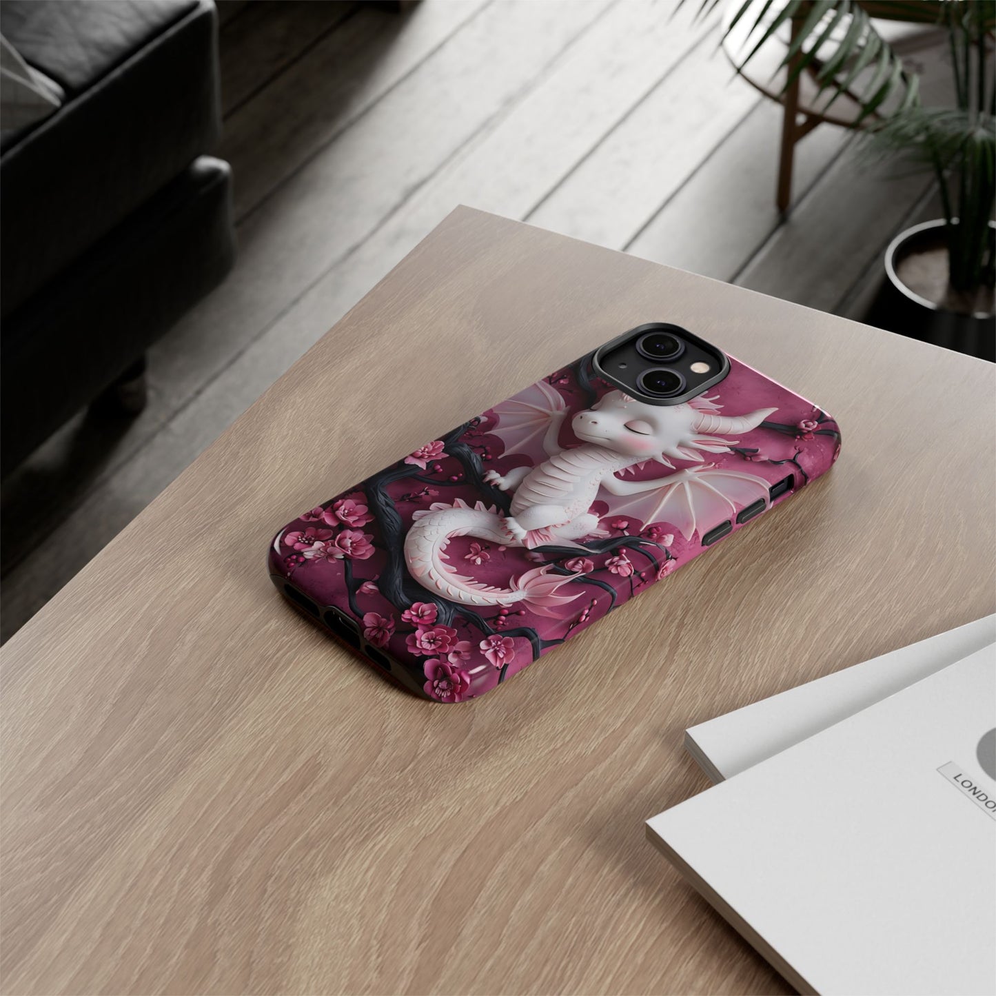 Whimsical 3D Relief Artwork Of A Cute Dragon phone case design