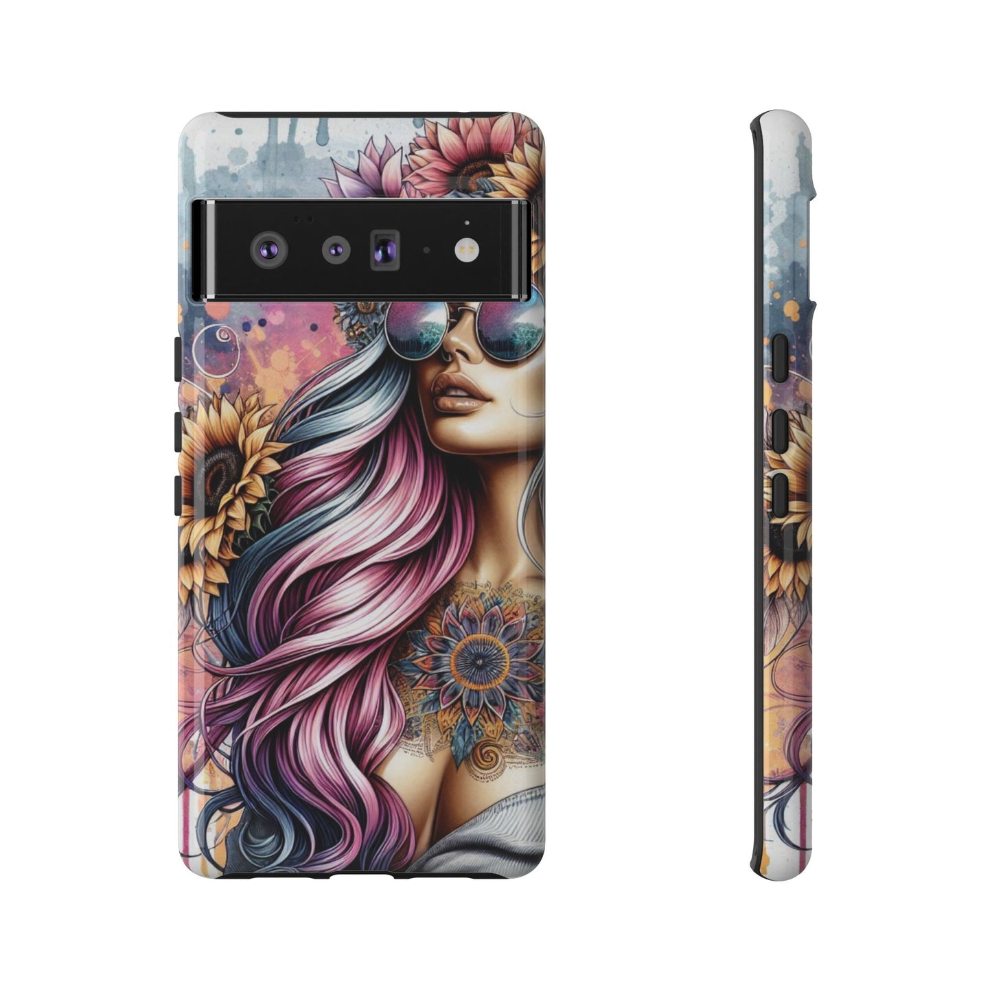 Bohemian Sunflower Queen – Retro Floral Fantasy Mobile Cover