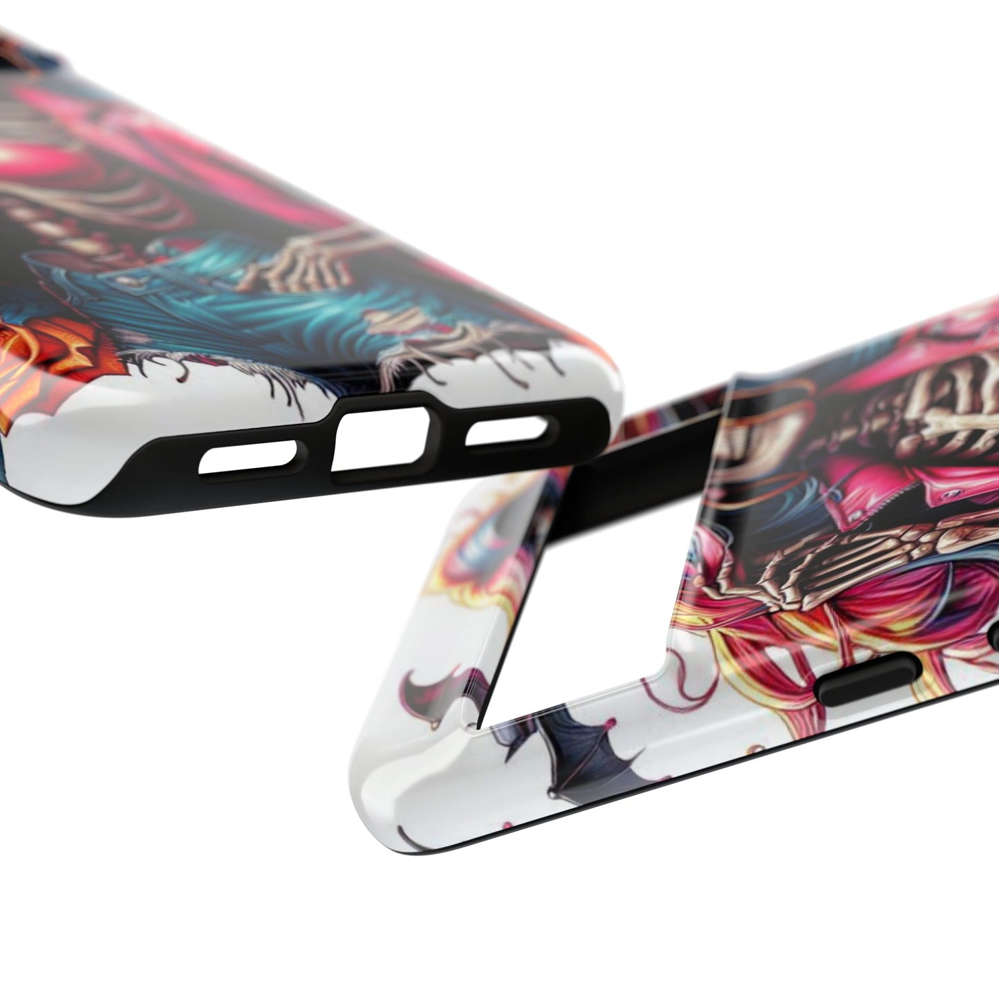 Neon Bones – Retro Skeleton & Vibrant Punk Aesthetic Mobile Cover