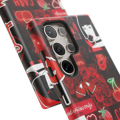 Red Pop Art Neon Vibes Phone Case
