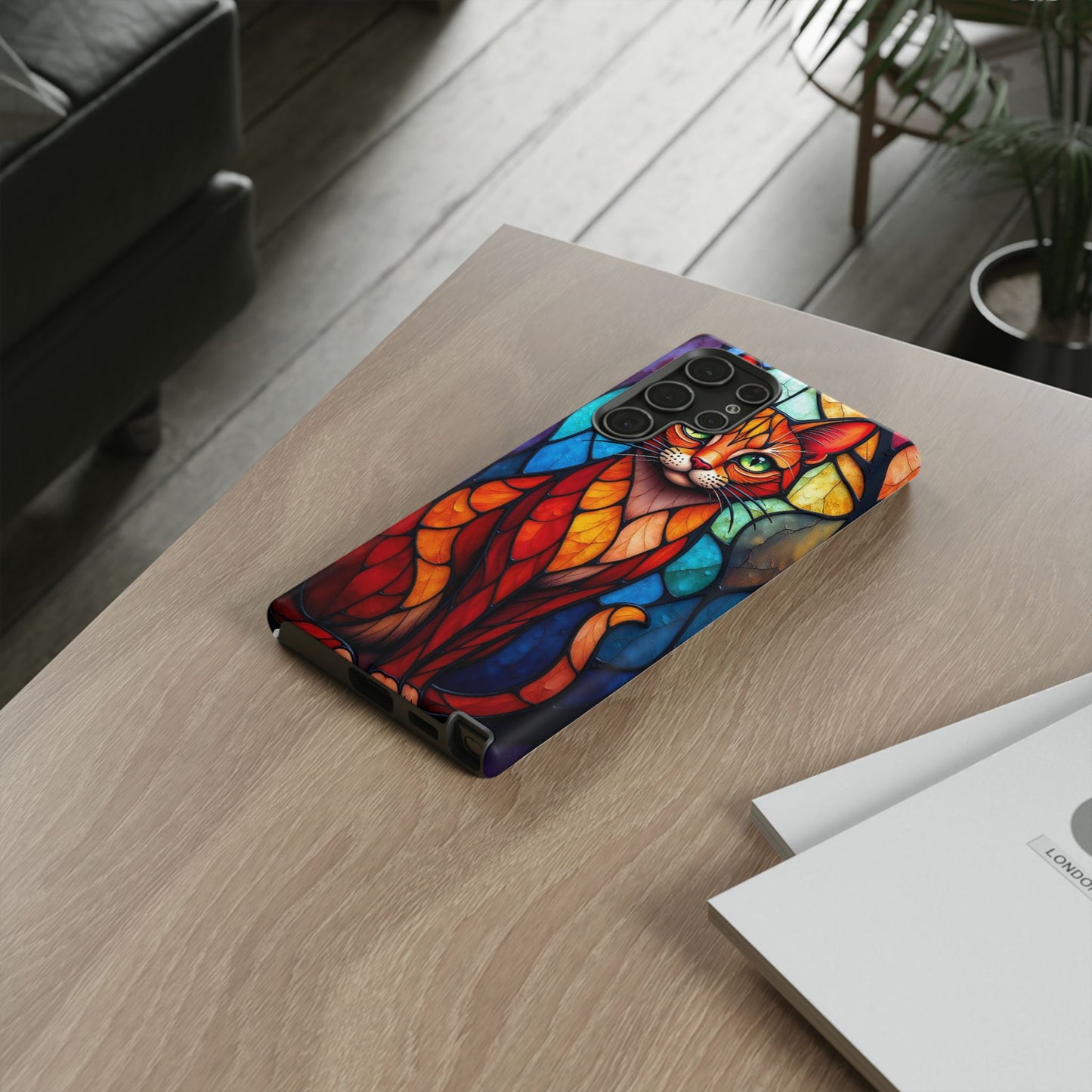 Geometric Cat: Colorful Abstract Portrait