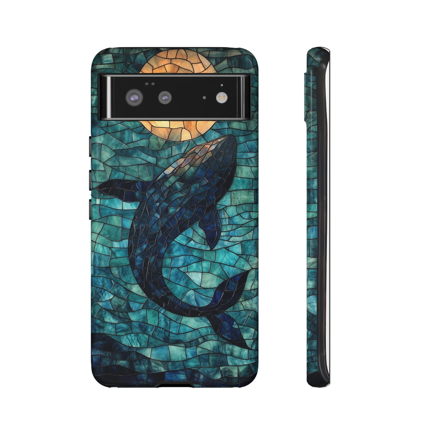 Ocean Dream – Mosaic Glass Whale Phone Case for iPhone, Samsung & Pixel