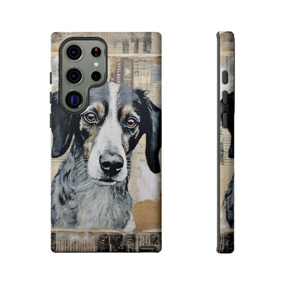 Rustic Dog Portrait – Vintage Collage Style