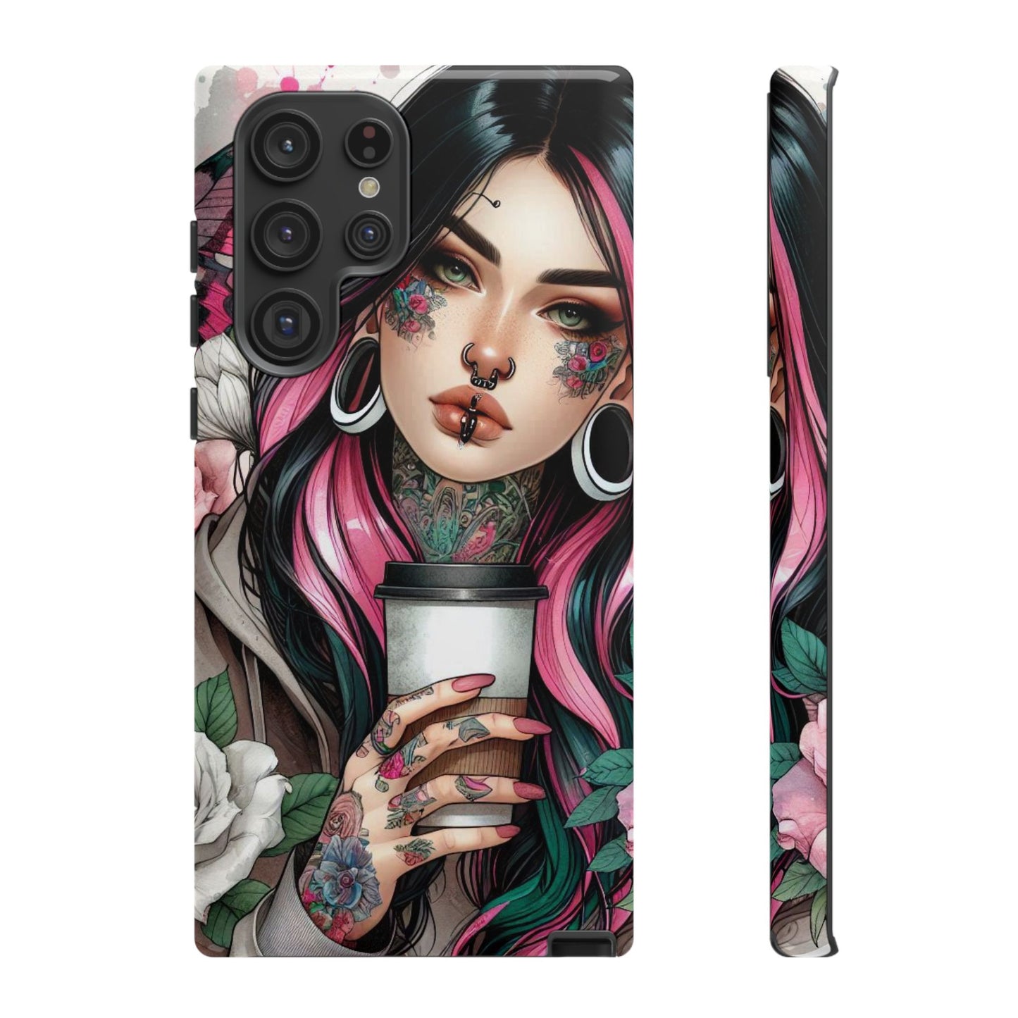 Tattooed Coffee Lover Art Mobile Case