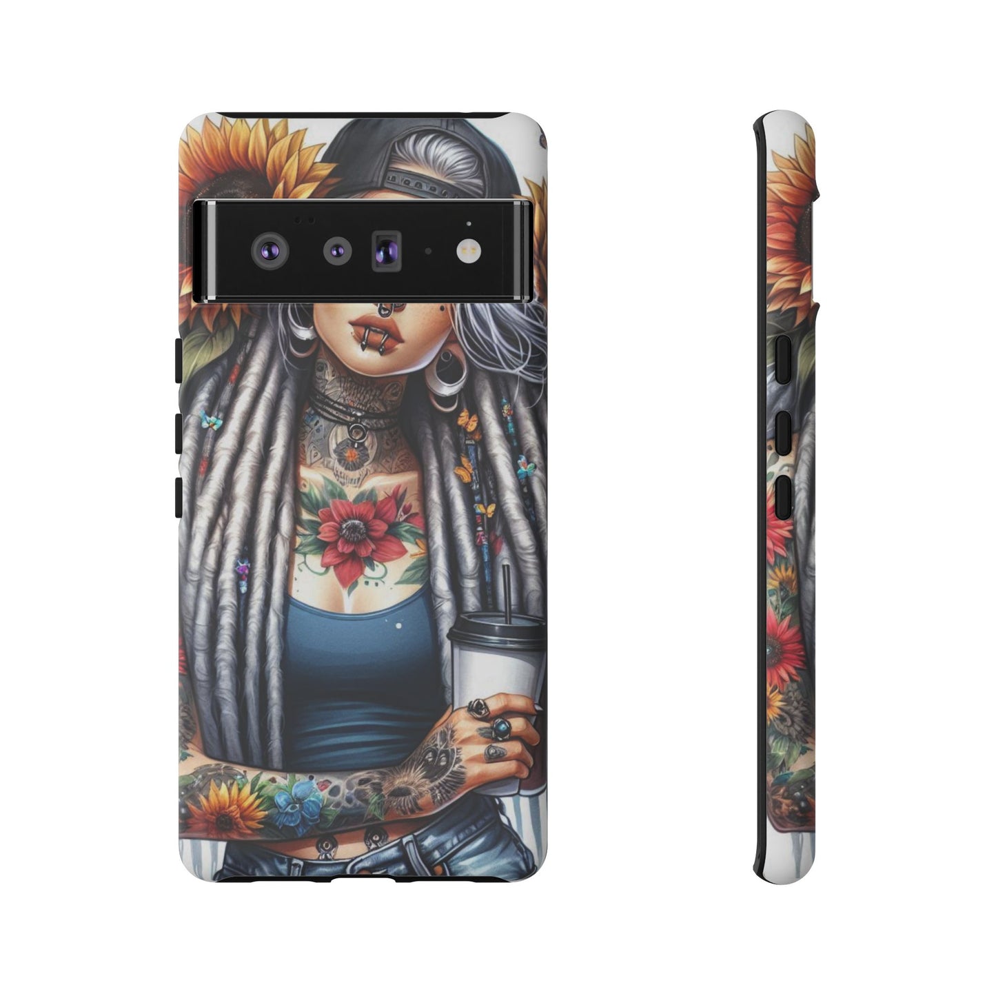 Sunflower Queen – Boho Rebel Tattoo Mobile Cover