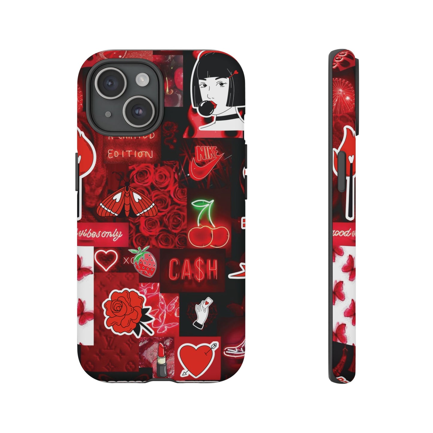 Red Pop Art Neon Vibes Phone Case