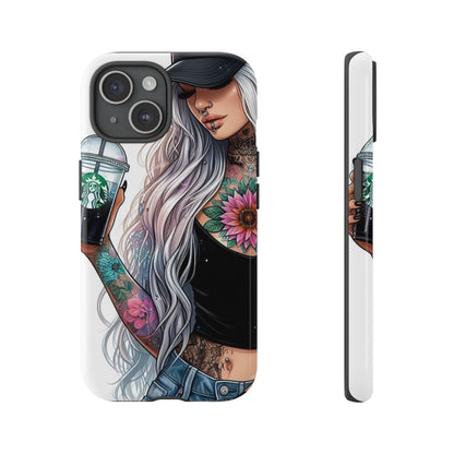 Tattooed Coffee Queen – Edgy Urban Aesthetic Mobile Cover