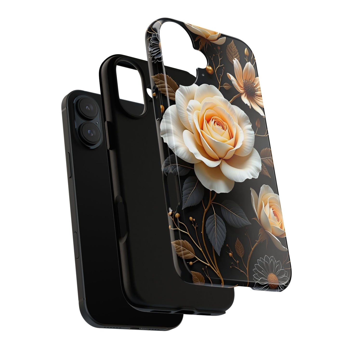 Elegant 3D Floral Design, Botanical Phone Case design for Iphone.