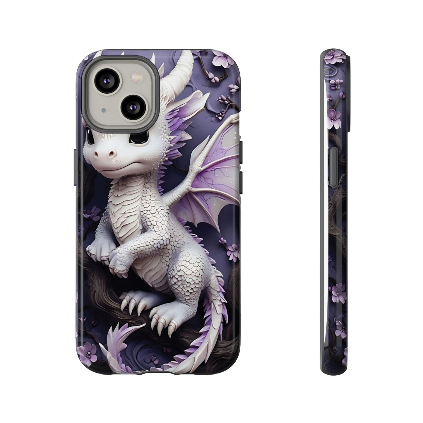 Charming Young Dragon on a Branch Phone Case Design