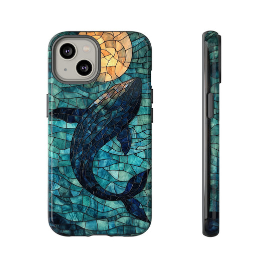 Ocean Dream – Mosaic Glass Whale Phone Case for iPhone, Samsung & Pixel
