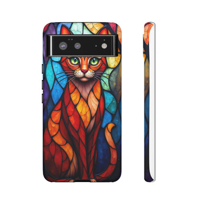 Geometric Cat: Colorful Abstract Portrait