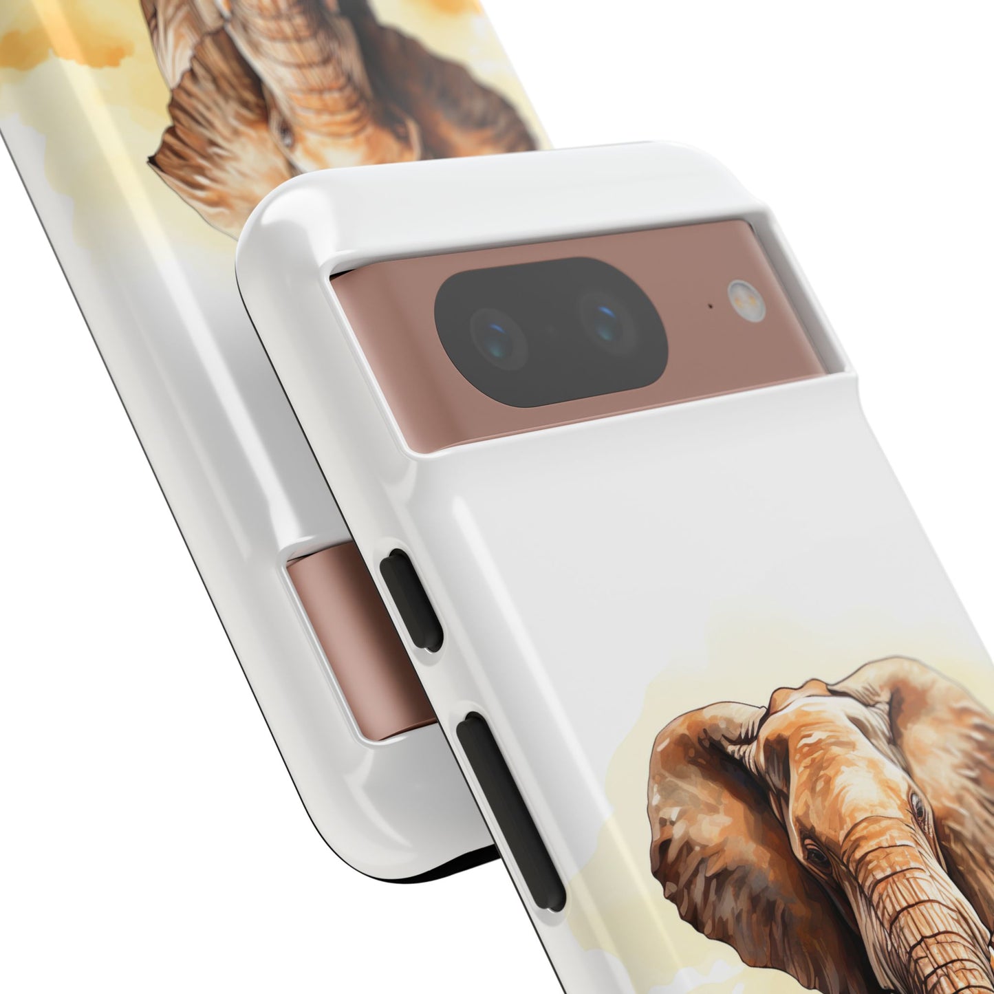 Safari Elephant Watercolor Mobile Cover – Majestic Wildlife Art