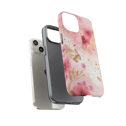 Blush Elegance Floral Mobile Case