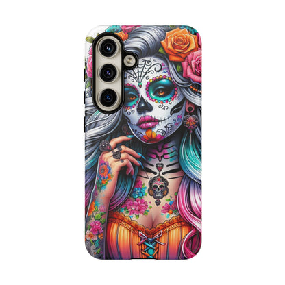Sugar Skull Goddess – Día de los Muertos Floral Queen Mobile Cover