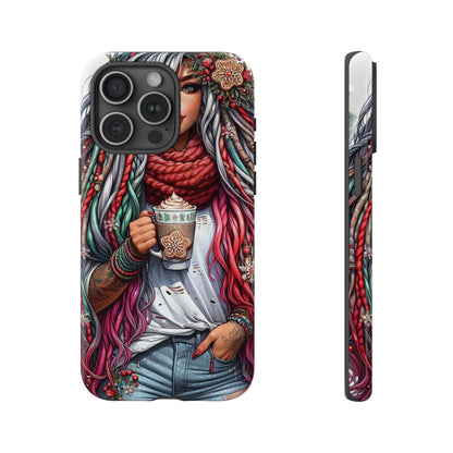 Boho Winter Queen – Cozy Dreads & Holiday Vibes Mobile Cover