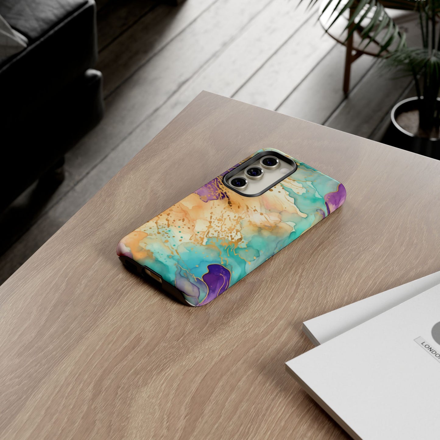 Golden Aura Abstract Watercolor Mobile Case