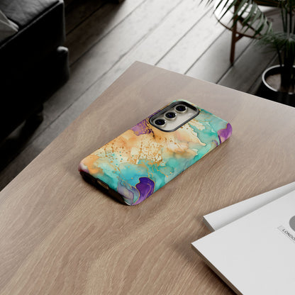 Golden Aura Abstract Watercolor Mobile Case